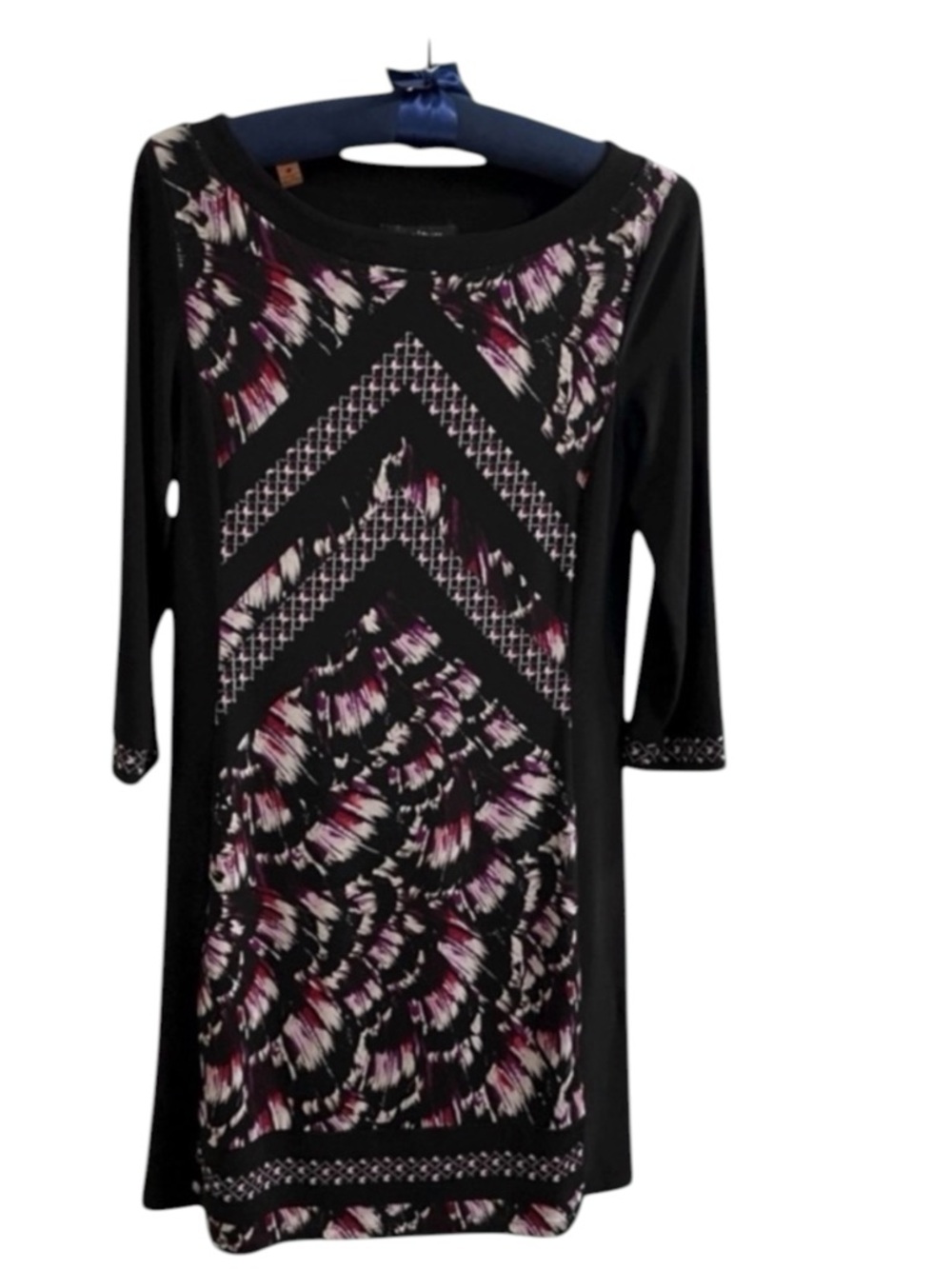 WHBM Black and Purple Lined Dress. Small. - Picture 2 of 9